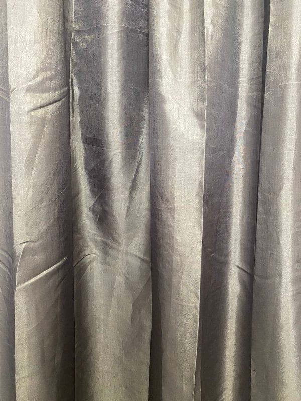 Lined Tafetta Curtain Grey - MK Bed Linen