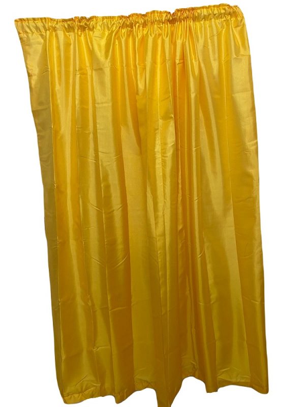 Lined Tafetta Curtain Yellow - MK Bed Linen