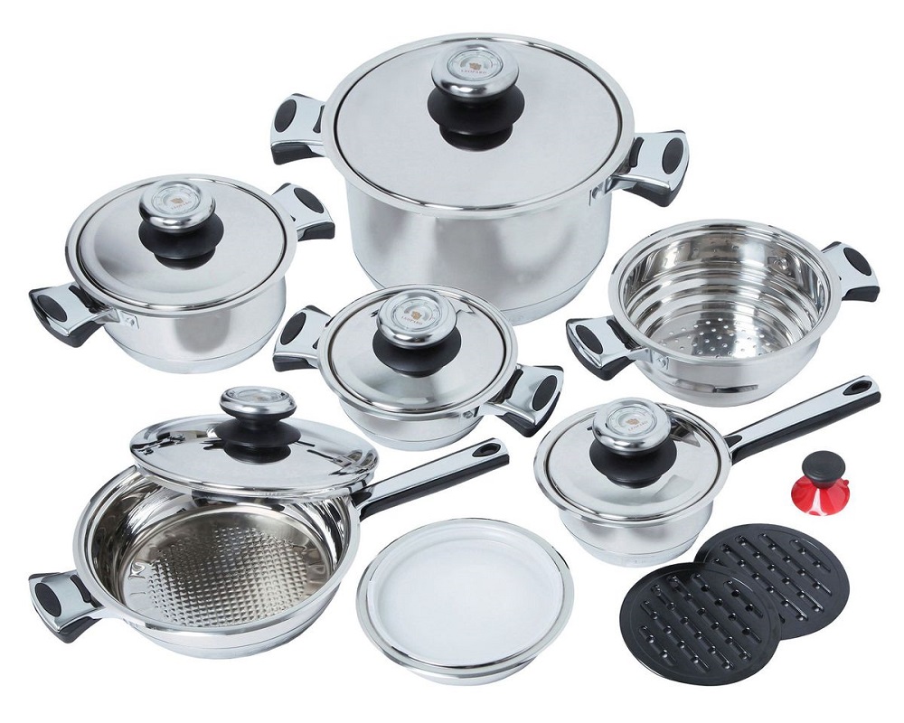 Maha Germany 33pc Stainless Steel Pot and Pans Cookware Set