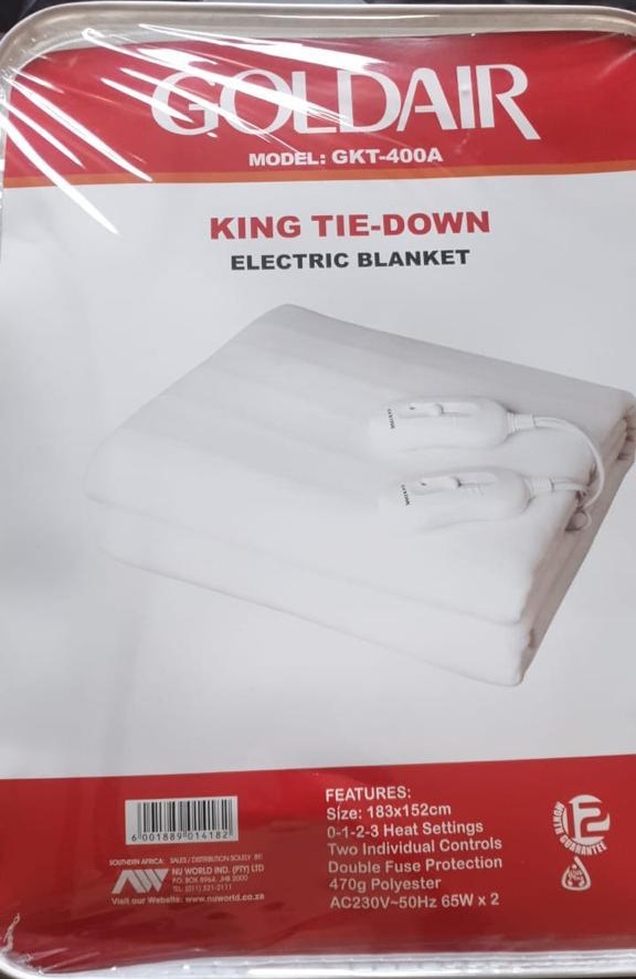 Goldair tie best sale down electric blanket