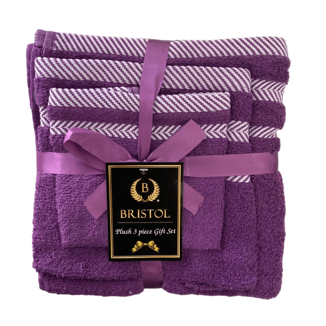 3 Piece 100 Cotton Towel Set Bath Towel, Hand Towel and Face Cloth